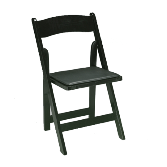 Black Resin Folding Chair
