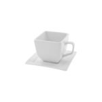 Square White Tea Cup