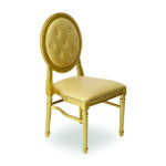 Louis Chair Gold - Gold Tufted Back