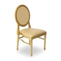 Louis Chair Gold - Gold Plain Back